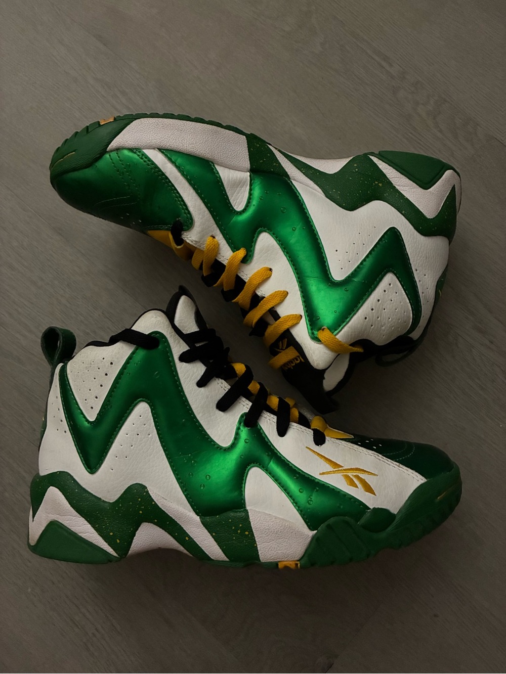 Reebok Hurrikaze II “Make It Rain” Seattle Sonics Green White Yellow GZ1566